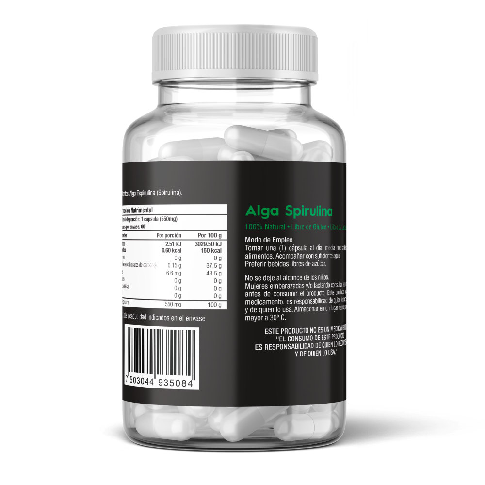 Alga Spirulina Skin Vit 60 Cápsulas de 550 mg