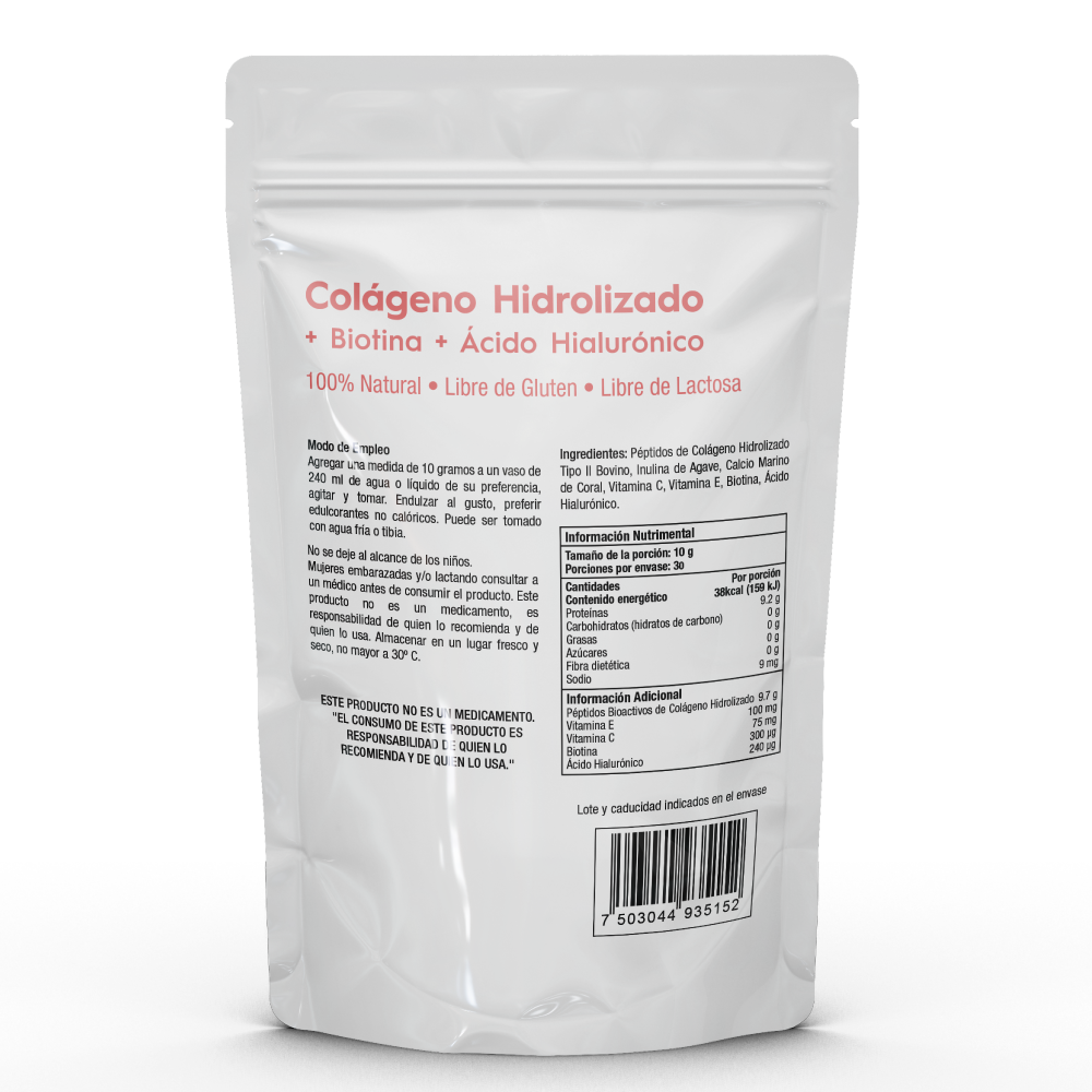 Colágeno Hidrolizado Biotina Ácido Hialurónico Skin Vit 300 g