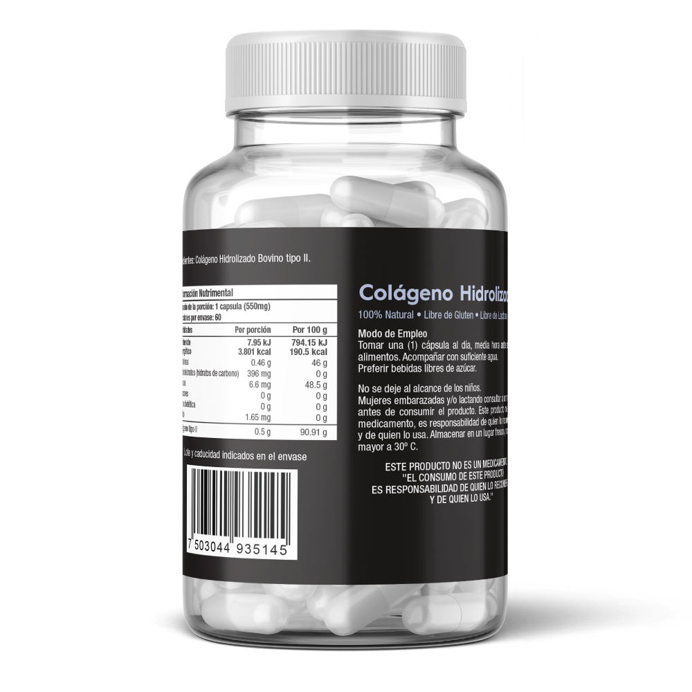 Colágeno Hidrolizado Skin Vit, Súper Premium 60 Cápsulas