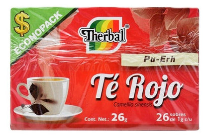 Therbal Té Rojo Pu-erh Camellia Sinensis Caja Con 26 Sobres