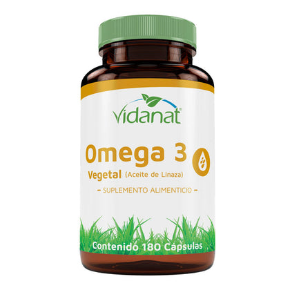 Omega 3 Vegetal (Aceite de Linaza) 180 Cápsulas