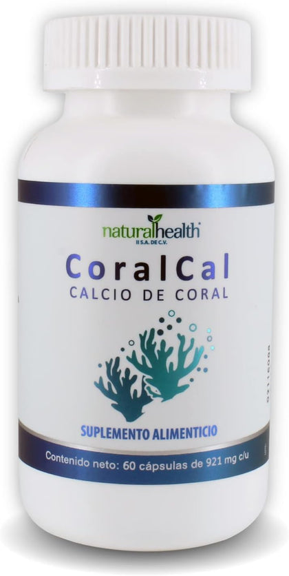 CoralCal Natural Health con Calcio 60 Cápsulas