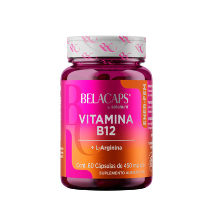 Belacaps Vitamina B12 + L-Arginina Solanum 60 Cápsulas