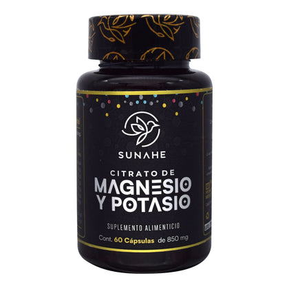 Citrato De Magnesio Y Potasio 60 Capsulas Sunahe.