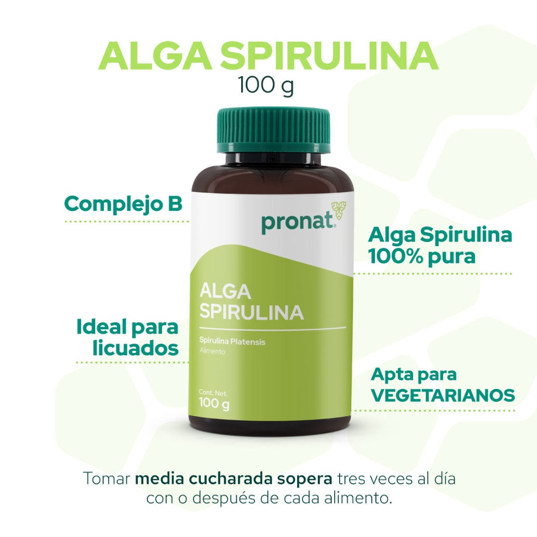 Alga Espirulina Orgánica Pronat En Polvo 100 g