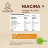 Niacina, Vitamina B2, Zinc y Selenio Raíces Zen Super Premium 120 Cápsulas