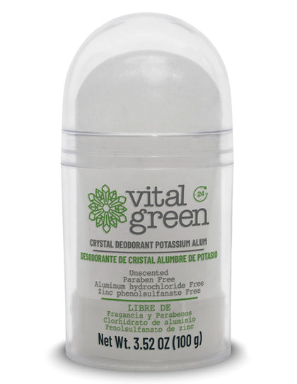 Desodorante Cristal Alumbre Vital Green 100 g