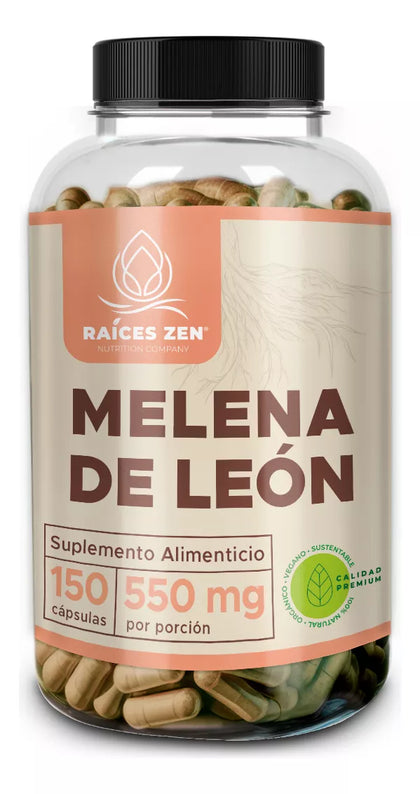 Hongo Melena de León Súper Premium Raíces Zen 150 Cápsulas