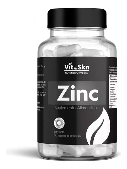 Zinc Vit & Skn Nutrition Company 60 Cápsulas