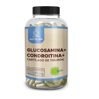 Glucosamina y Condroitina Raíces Zen Súper Premium 120 Cápsulas