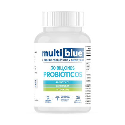 Probioticos 30 Billones Multiblue 30 Cápsulas