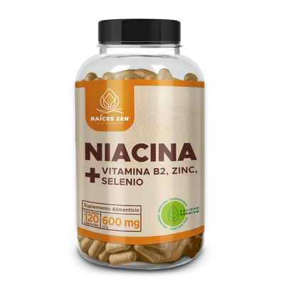 Niacina Vitamina B2 Zinc Selenio Raices Zen