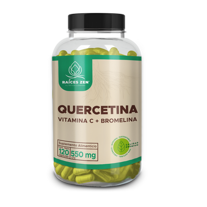 Quercetina Vitamina C y Bromelina Raíces Zen Súper Premium