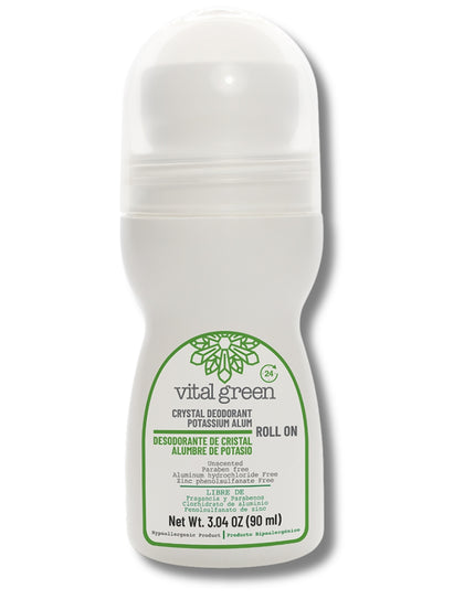 Desodorante Roll on natural con cristal de Alumbre Vital Green 90 ml