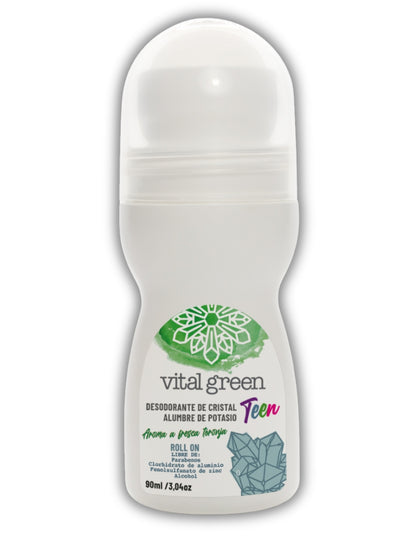 Desodorante Roll on natural Alumbre para niños con Toronja Vital Green 90 ml
