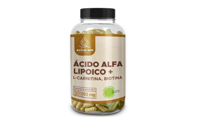 Ácido Alfa Lipoico+ L-Carnitina y Biotina Super Premium Raíces Zen 120 Cápsulas