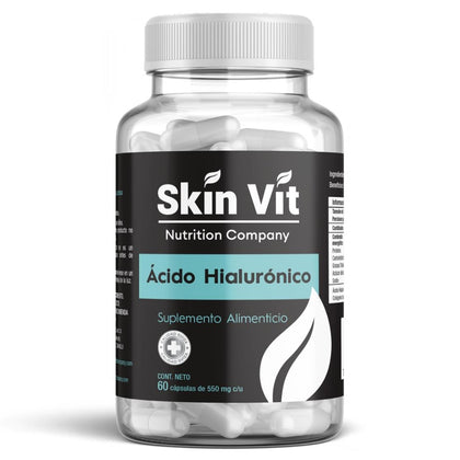 Ácido Hialurónico Skin Vit Nutrition Company 60 Cápsulas de 550mg