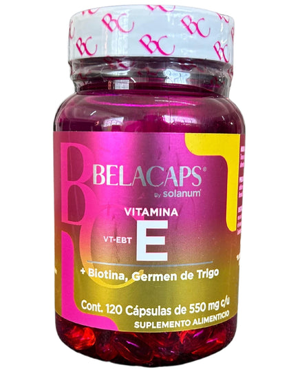 Vitamina E Belacaps Solanum 120 Cápsulas