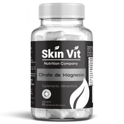 Citrato de Magnesio Skin Vit Nutrition Company 60 Cápsulas de 550mg