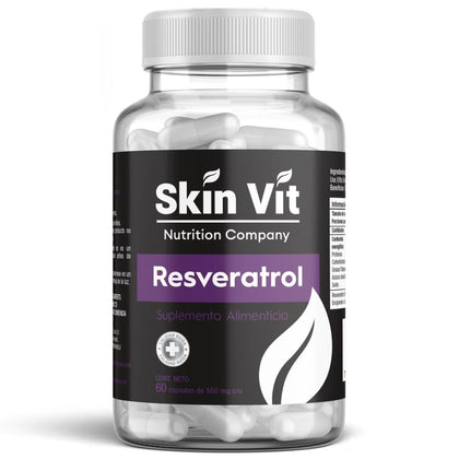 Resveratrol Skin Vit Nutrition Company 60 Cápsulas de 550mg