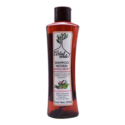Shampoo Anticaida Natural Arbol Verde 500 mL
