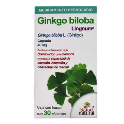 Ginkgo Biloba Lingnum 30 Capsulas Salud Natural