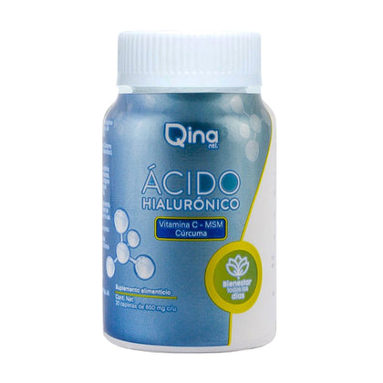 Ácido Hialuronico Vitamina C Y Curcuma 30 Tabletas - Qina