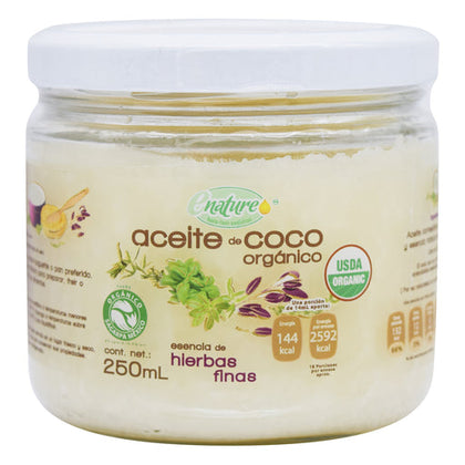 Aceite De Coco Sab Hierbas Finas 250 Ml E-Nature