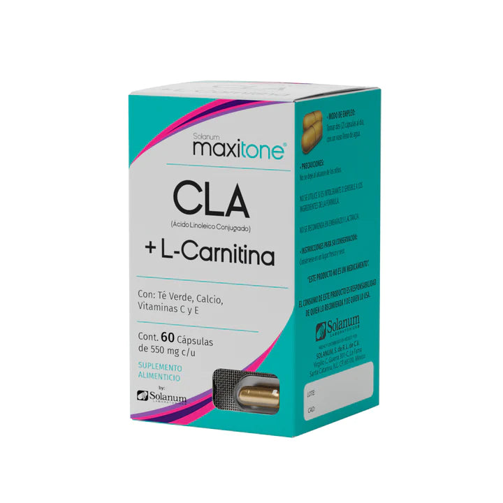 Cla + L - Carnitina Maxitone 60 Capsulas - Solanum