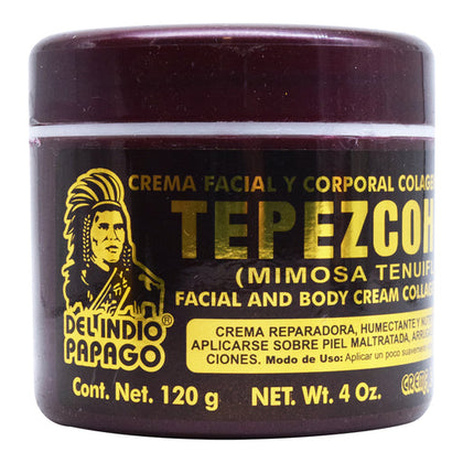 Crema Facial Y Corporal Tepezcohuite 120 G Del Indio Papago