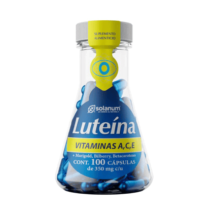 Luteína Vit. A,c,e, Marigold, Bilberry, Solanum 100 Cápsulas