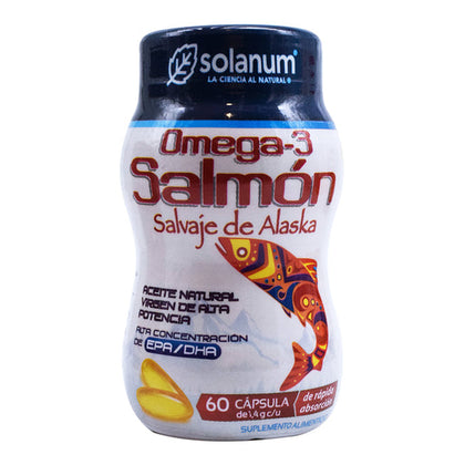 Omega 3 Salmon Salvaje De Alaska 60 Capsulas Solanum