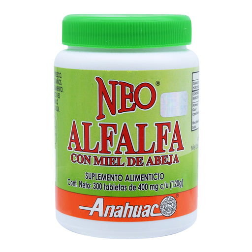 Alfalfa Con Miel 300 Tabletas Anahuac