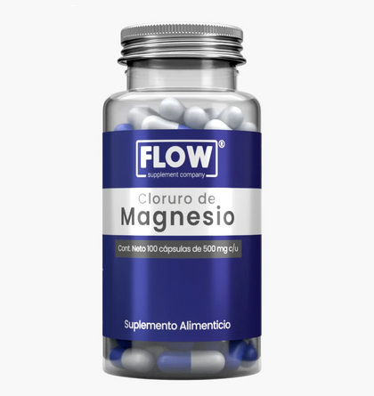 Cloruro De Magnesio Calcio Flow Premium 100 Cápsulas 500 mg