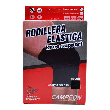 Rodillera Elastica Negra Ch Campeon
