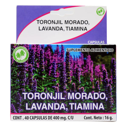 Toronjil Morado 40 Capsulas Naturales California