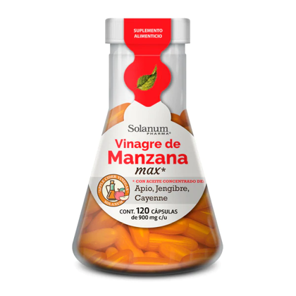 Vinagre De Manzana Max  Solanum Matraz 120 Caps