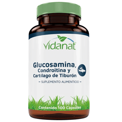 Glucosamina, Condroitina Y Cartílago 100 Caps Vidanat
