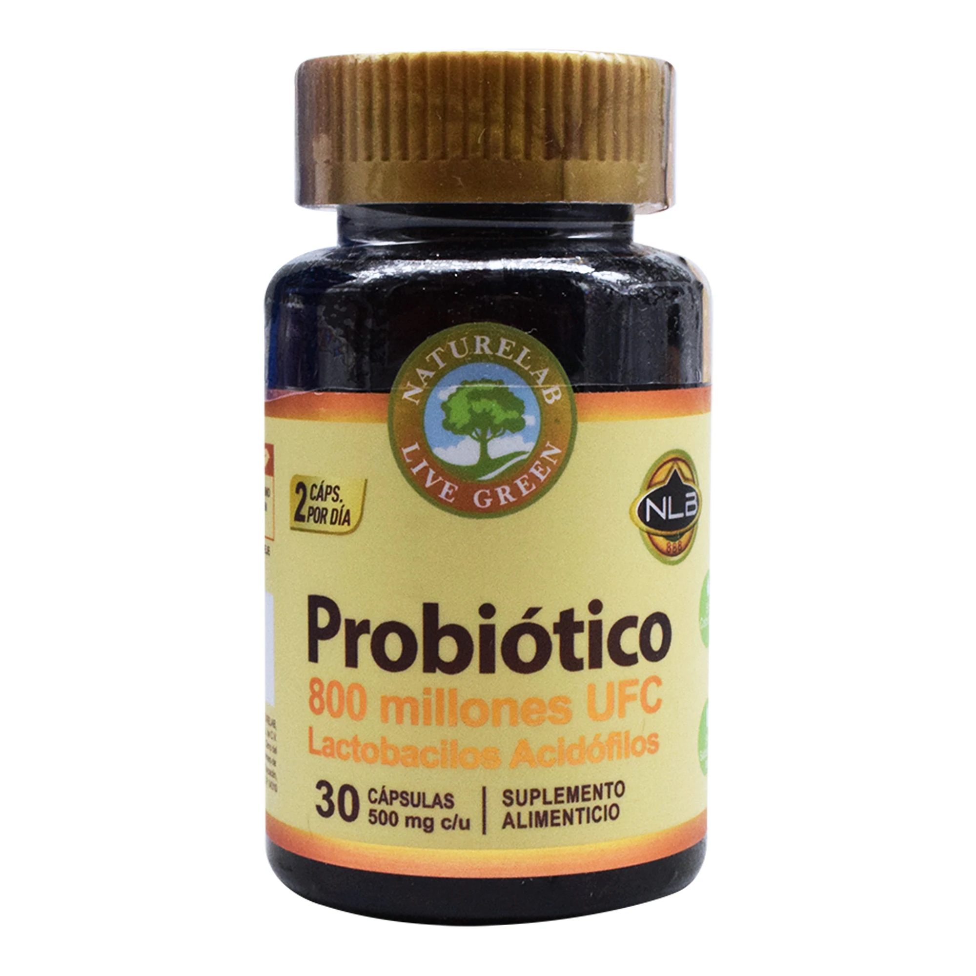 Probiótico, Lactobacilos Acidófilos 30 Cápsulas Naturelab